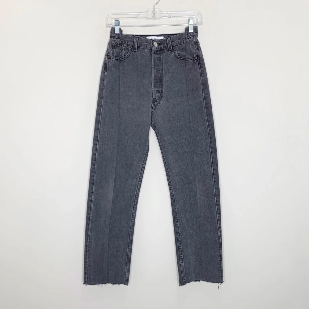 NEW EB Denim OG Reinvented Jeans (Sz 24) Reworked Levi's Washed Black / Gray